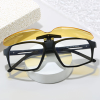 Black Frame Yellow Film Flip-Up Polarized Sports Sunglasses - Versatile Outdoor Cycling and Windproof Eyewear thumbnail