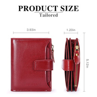 Beige Premium Genuine Leather RFID Blocking Women's Wallet - Lightweight, Multi-Functional, and Stylish thumbnail