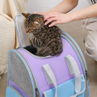 Green Portable Pet Carrier Backpack - Spacious, Breathable, and Travel-Friendly for Cats and Small Dogs thumbnail