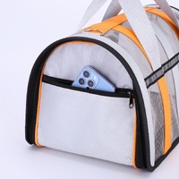 Size S Blue And White Foldable Pet Carrier Bag - Lightweight, Breathable, and Spacious for All Seasons thumbnail