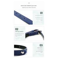 2 PCS Soft Leather Dog Collar - Adjustable & Durable for Medium/Large Dogs M-(58*2.5cm) thumbnail