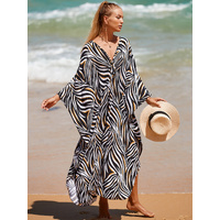 Style 3 Loose Fit Caftan Dress - Resort Style Beach Coverup for Women thumbnail