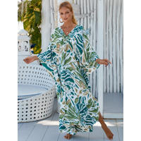 Style 10 Loose Fit Caftan Dress - Resort Style Beach Coverup for Women thumbnail