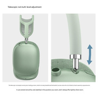Silver Bluetooth Over-Ear Headphones - Mesh Headband, Wireless, Rotatable Earcups thumbnail