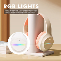 Blue Wireless Gaming Headphones with Lights - Foldable Design, 40mm Drivers, Comfortable thumbnail