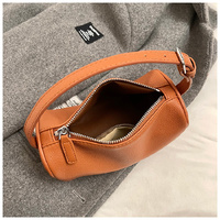 Light Brown Minimalist Shoulder Bag - High-End Cylindrical Design thumbnail