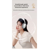 Pink Immersive 3D Audio Headphones - Wireless Over-Ear Comfort, Type-C Charging thumbnail