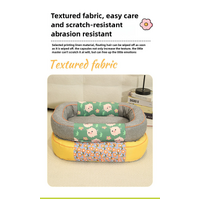 Size M Yellow Cozy Pet Bed for Small Dogs and Cats - Durable & Chew-Resistant Nest for All Seasons thumbnail