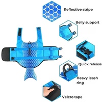Size XS Blue Scales Pattern Pet Life Jacket for Dogs - Summer Swimming Safety Vest with Shark Fin for Small to Large Breeds thumbnail