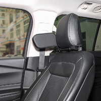 Black Car Side Headrest Pillow for Travel - Adjustable Neck Support Cushion for Rear Seat Comfort and Safety thumbnail