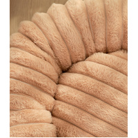 Grey Outer diameter 40cm Plush High-Weight Pet Bed - Cozy Velvet Cat & Dog Nest with Soft Cushion thumbnail
