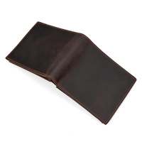 Dark Brown Vrtical Stroke Men's Vintage Wallet Multi-Card Slots Large Capacity Coin Purse Casual Clutch Bag for Everyday Use thumbnail