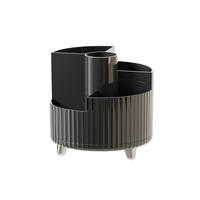 Large pen holder rotating storage tray, black thumbnail