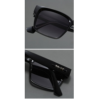 Dark Grey Trendy Oversized Lightweight Blue Light Blocking Sunglasses for Men - Anti-Fog, Photochromic, and UV Protection thumbnail