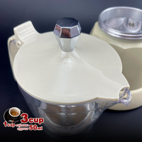 Latest Styles Electric Aluminum Espresso Moka Coffee Maker 3cups Italian Classic - Cream thumbnail