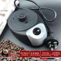 Yellow Electric Moka Coffee Maker Espresso Machine Italian Classic 6 Cups Auto Power thumbnail