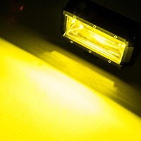 2x 5inch Flood LED Light Bar Offroad Boat Work Driving Fog Lamp Truck Yellow thumbnail