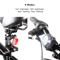 Waterproof Bicycle Bike Lights Front Rear Tail Light Lamp USB Rechargeable IPX4 thumbnail