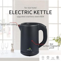0.8L Stainless Steel Electric Kettle Black thumbnail