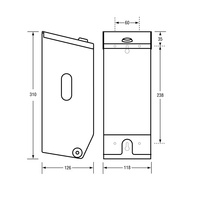 Double Toilet Roll Dispenser - Silver thumbnail