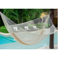Mayan Legacy Queen Size Super Nylon Mexican Hammock in Cream Colour thumbnail