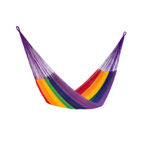 Outdoor undercover cotton Mayan Legacy hammock King size Rainbow thumbnail