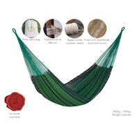 Mayan Legacy Queen Size Outdoor Cotton Mexican Hammock in Jardin Colour thumbnail