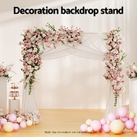 2M Backdrop Stand Wedding Background Decoration Party Flower Balloon Display Golden thumbnail