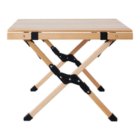 Gardeon Outdoor Furniture Wooden Egg Roll Picnic Table Camping Desk 90CM thumbnail