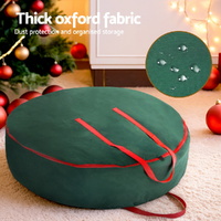 Jingle Jollys Christmas Garland Wreath Storage Bag Baubles Ornaments Container thumbnail