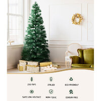 Jingle Jollys Christmas Tree 2.1M 7FT LED Xmas Multi Colour Lights Optic Fibre thumbnail