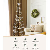 Jingle Jollys Christmas Tree 1.8M 6FT LED Xmas Decoration Cold White Lights thumbnail