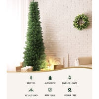 Jingle Jollys Christmas Tree 1.8m Pre-Lit 200 LED Lights Xmas Tree Decorations thumbnail