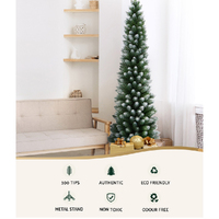 Jingle Jollys Christmas Tree 1.8m Xmas Tree Decorations Snowy 300 Tips thumbnail