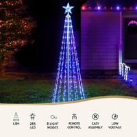 1.8M Christmas Tree 265 LED RGB Fairy Lights Jingle Jollys thumbnail