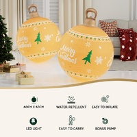 Jingle Jollys Christmas Inflatable Ball 60cm Led Illuminated Xmas Decoration thumbnail