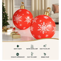 Jingle Jollys Christmas Inflatable Ball Bauble 60cm Outdoor Decoration Red thumbnail