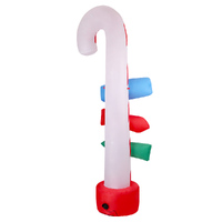 Jingle Jollys Christmas Inflatable Candy Pole 2.4M Illuminated Decorations thumbnail