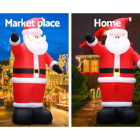 Jingle Jollys Christmas Inflatable Santa 5M Illuminated Decorations thumbnail