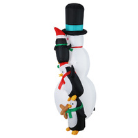 Jingle Jollys Christmas Inflatable Snowman 2.4M Illuminated Decorations thumbnail