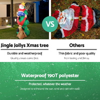 Jingle Jollys Christmas Inflatable Santa Tree 1.8M Illuminated Decorations thumbnail