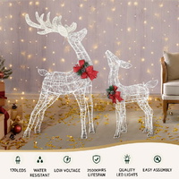 2 PCS Christmas Lights 170 LED Fairy Light Reindeer Decorations Jingle Jollys thumbnail