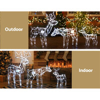 3 PCS Christmas Lights Reindeers 250 LED Decorations Jingle Jollys thumbnail