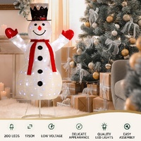 1.7M Christmas Lights 200 LED Fairy Light Snowman Decorations Jingle Jollys thumbnail