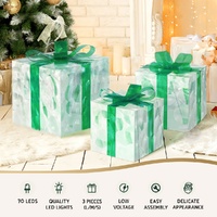 3 PCS Christmas Lights 70 LED Fairy Light Gift Box Jingle Jollys thumbnail