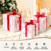 3 PCS Christmas Lights 70 LED Fairy Light Gift Box Jingle Jollys thumbnail