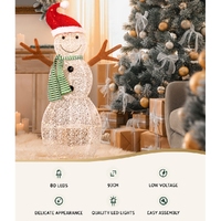 0.97M Christmas Lights Snowman 80 LED Decorations Jingle Jollys thumbnail