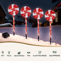 4 PCS Christmas Lights Path Ground Light Garden Decoration 112 LED Jingle Jollys thumbnail