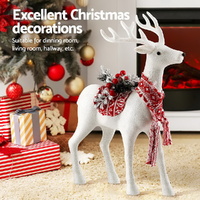 Jingle Jollys Christmas Reindeer 45cm Glitter Deer Ornaments Party Decorations thumbnail