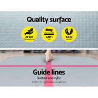 Everfit 3m x 1m Air Track Mat Gymnastic Tumbling Pink and Grey thumbnail